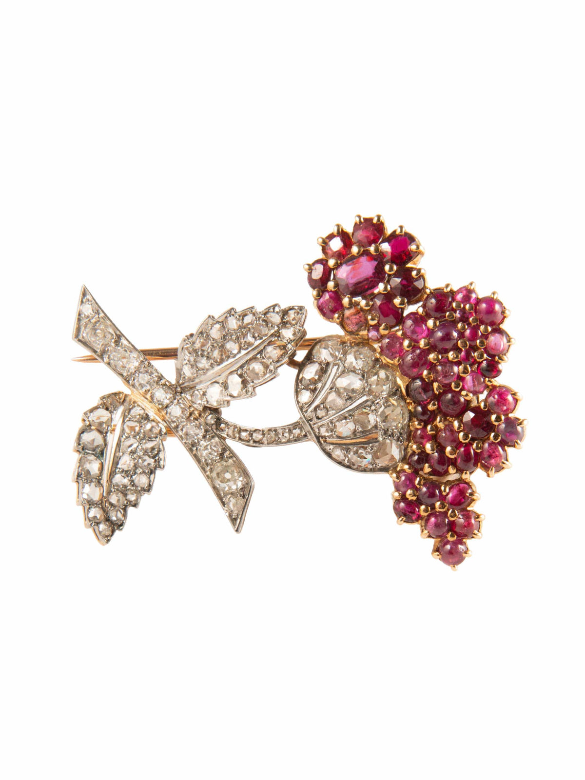 Broche & Pendentif Art Nouveau Une Grosse Fleur de Lys Feuille Broche & Pendentif Art Nouveau Une Grosse Fleur de Lys Feuille