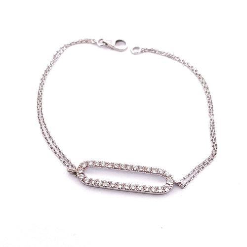 Bracelet Bracelet Or barrette en Diamants 58 Facettes