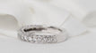 Bague 49.5 Demi alliance or blanc diamants 1ct 58 Facettes 30547