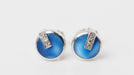 Boucles d'oreilles CLOZEAU - Boucles d'oreilles Or Résine bleue Diamant 58 Facettes clozeau