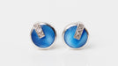 CLOZEAU Earrings - Gold Blue Resin Diamond Earrings 58 Facettes clozeau
