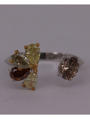 Bague 53 Bague Fleur Diamants 58 Facettes P676