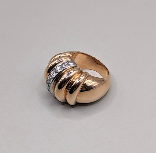 Bague Bague Tank boule godrons Diamants 58 Facettes