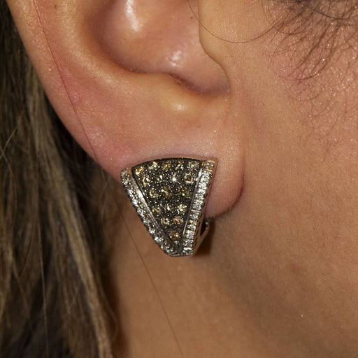 Boucles d'oreilles Boucles d'oreilles CENTOVENTUNO Or blanc Diamants 58 Facettes D360529FJ