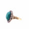 Bague Bague or argent turquoise diamants 58 Facettes