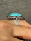 Bague 54 Importante bague Turquoise Diamants Saphirs 58 Facettes