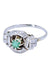 Ring 51 ART-DECO EMERALD AND DIAMOND RING 58 Facettes 064971