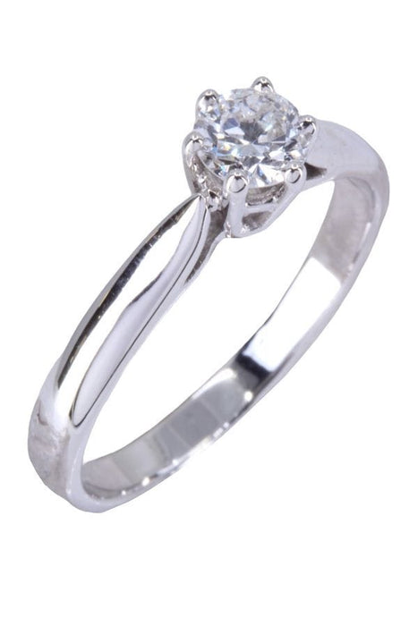 Bague 55 SOLITAIRE MODERNE DIAMANT 0.37 CARAT 58 Facettes 081031