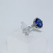 Bague 56 Bague fine Or blanc Tanzanite Diamants 58 Facettes