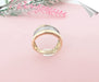 Bague Bague Bandeau Or deux tons & Diamants 58 Facettes AA 1577