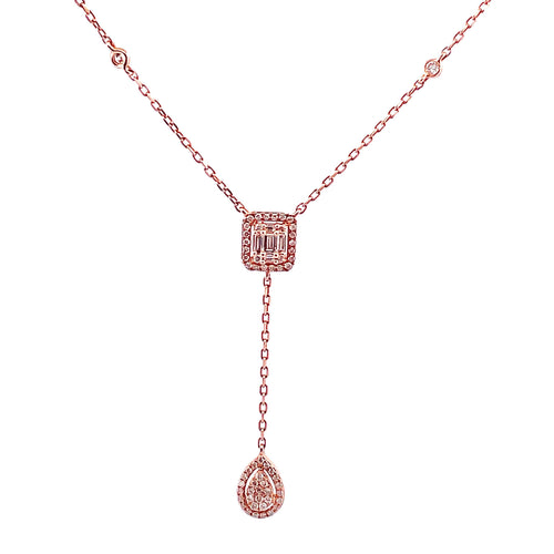 Collier Collier Or rose Diamants 58 Facettes