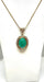 Necklace Chain and pendant yellow gold green jade and diamonds 58 Facettes