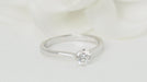 Ring 55 Diamond Solitaire Ring 0,51ct White Gold 58 Facettes 32293