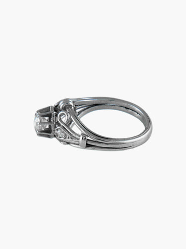 Bague Bague Solitaire Platine 58 Facettes