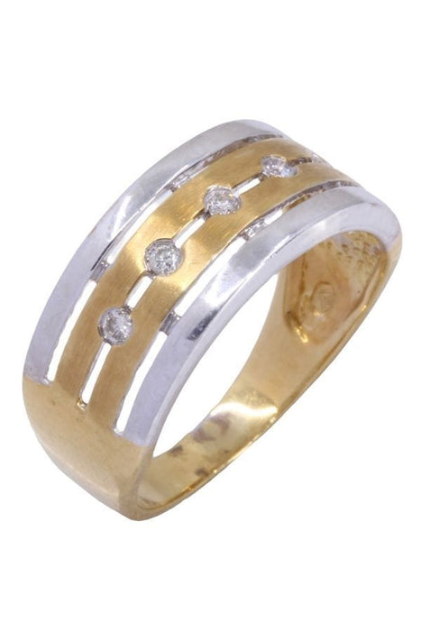 Bague 55 BAGUE 2 ORS DIAMANTS 58 Facettes 074051