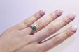 Ring 55 Diamond and Emerald Ring 58 Facettes