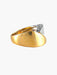 Bague 53 BAGUE OR JAUNE OR BLANC  COEUR PAVAGE DIAMANTS 58 Facettes