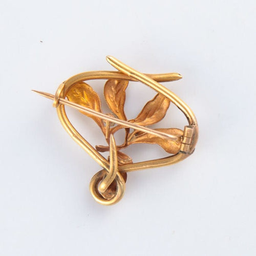 Broche Broche Art Nouveau motif fleuri 58 Facettes JE73