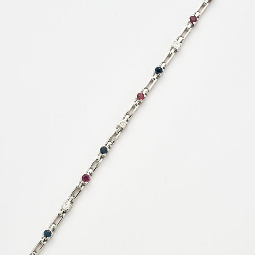 Bracelet Bracelet Diamants Saphirs Rubis 58 Facettes EL2-133
