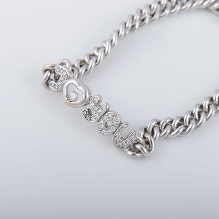 Bracelet Bracelet "Joyou" or blanc Diamants 58 Facettes