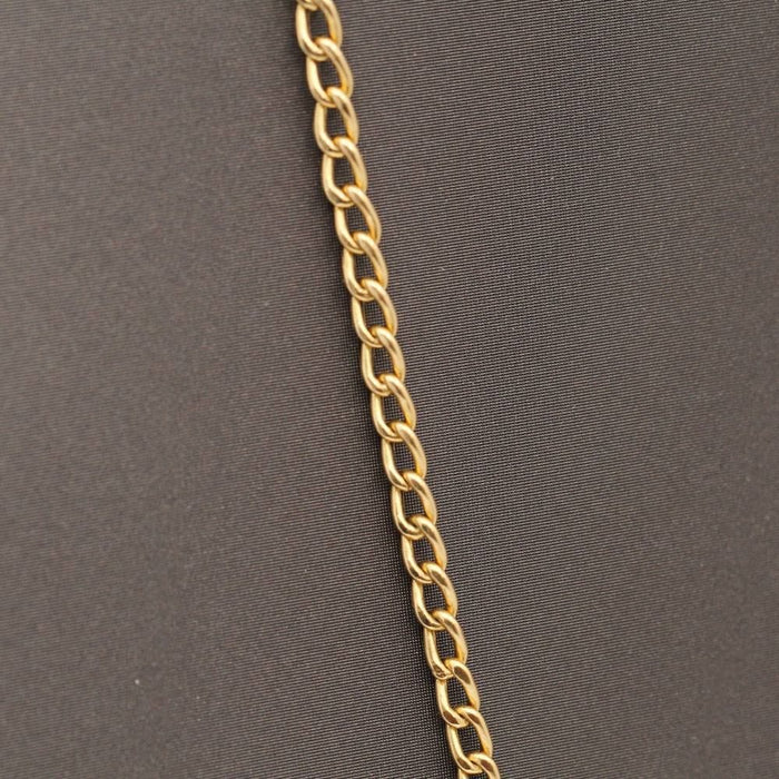 Collier Chaine dorée semi creuse Bilbao 58 Facettes E358945A