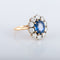 Bague 51 Bague Pompadour Saphir Diamants 58 Facettes