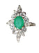 Ring 52 Emerald and Diamond Navette Ring 58 Facettes 507