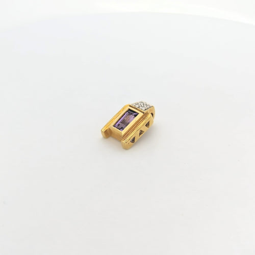 Pendentif Pendentif or jaune diamants et améthyste 58 Facettes 27235