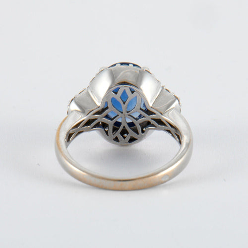 Bague 49 Bague Saphir 3.22ct Diamants 58 Facettes