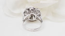 Ring 52 Daisy ring in white gold platinum and diamonds 58 Facettes 32491