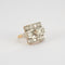 Bague 55 Bague tank or jaune & platine, diamants 58 Facettes