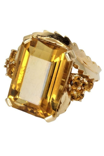 Bague BAGUE ANCIENNE CITRINES 58 Facettes 047841