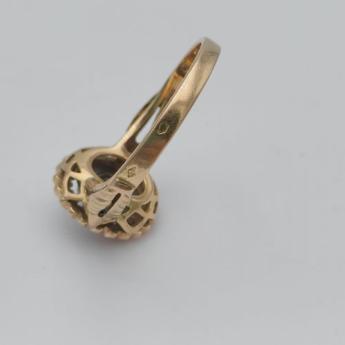 Bague 52 Bague vintage or 2 tons Diamant 58 Facettes