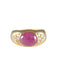 Bague 52 Bague rubis ovale cabochon suiffé or jaune 58 Facettes LP12-4