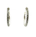 POMELLATO 67 earrings. Silver and marcasite hoop earrings 58 Facettes