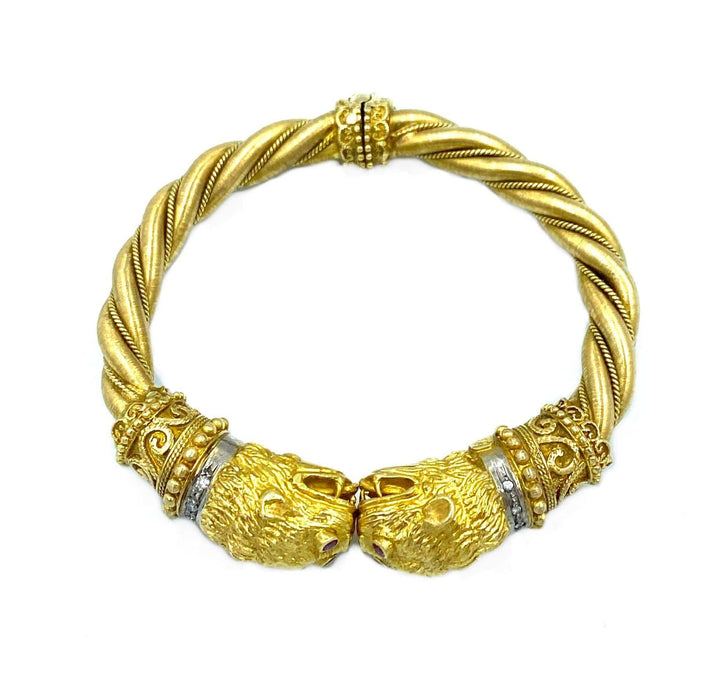 Bracelet LALAOUNIS - Bracelet «Animal Kingston » or jaune et diamants 58 Facettes