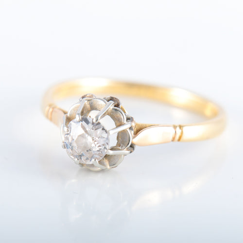 Bague 57 Bague Solitaire 2 ors Diamant 58 Facettes JE447