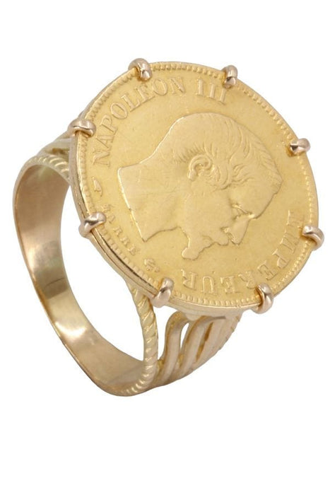 Bague BAGUE PIÈCE 10 FRANCS NAPOLÉON III 58 Facettes 060751