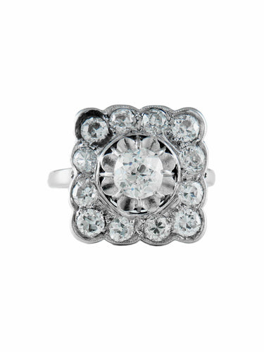 Bague Bague Carrée Diamants 58 Facettes