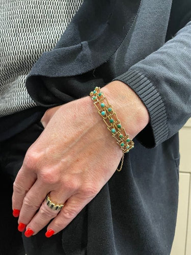 Bracelet BRACELET ANCIEN TURQUOISES 58 Facettes 058011
