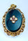 Pendentif Pendentif ouvrant jaspe sanguin perles fines rubis 58 Facettes AB172