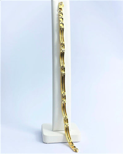 Bracelet Bracelet maille en Or jaune et Gris 58 Facettes 20400000648