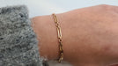Curb Bracelet in Yellow and Rose Gold 58 Facettes