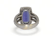 Bague Bague Or blanc Tanzanite Diamants 58 Facettes