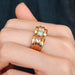 Ring Bague Retro 1940 yellow gold and diamond 58 Facettes 462