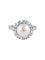 Bague Bague or blanc perle et diamants 58 Facettes 2069