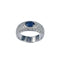 Bague Bague Or Blanc avec Saphir Ovale et Diamant 58 Facettes 20400000560