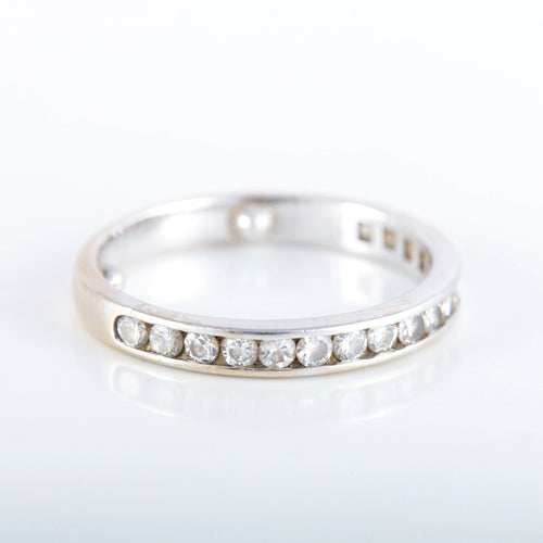 Bague 58 Demi-alliance 17 Diamants 58 Facettes JE455