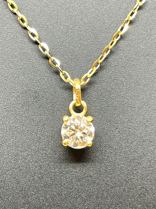 Collier Collier solitaire diamant 0,56 carat or jaune 58 Facettes