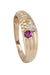 Ring 49 RUBY AND DIAMOND GODRONNAED BANG RING 58 Facettes 061671